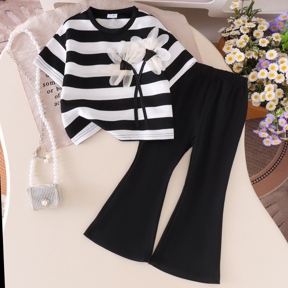Monochrome Suit Set - Nova Chegada: Conjunto Infantil com Camiseta