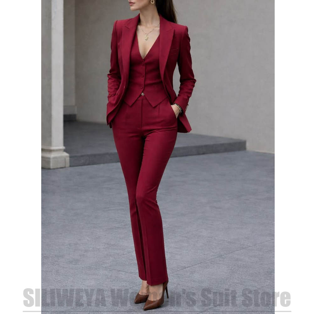 Women'S Formal Wear For A Wedding - Conjunto feminino de 3 peças, blazer,