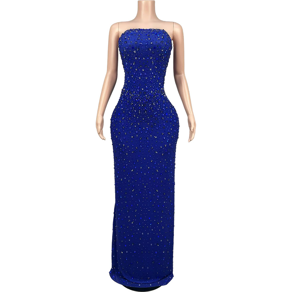 Formal Wear Gowns For Women - Vestido de Gala Azul Sem Alças