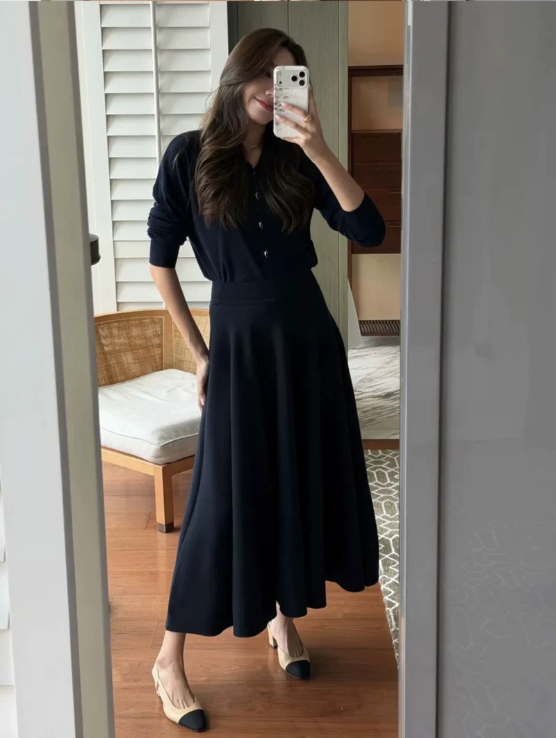 Nova Saia Feminina de Outono e - Women'S Formal Day Wear avaliação e preço