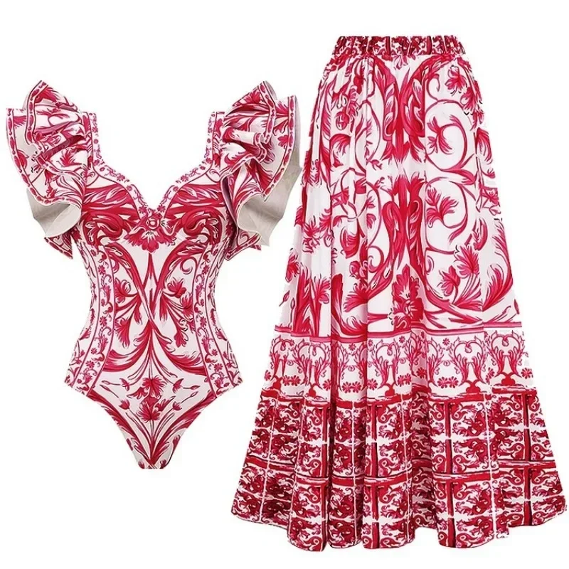 Maiô de uma peça estampado par - Monochrome Suit Set avaliação e preço