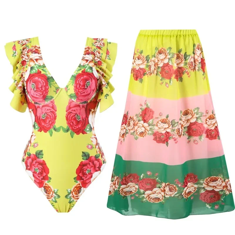 Maiô de uma peça estampado par - Monochrome Suit Set avaliação e preço