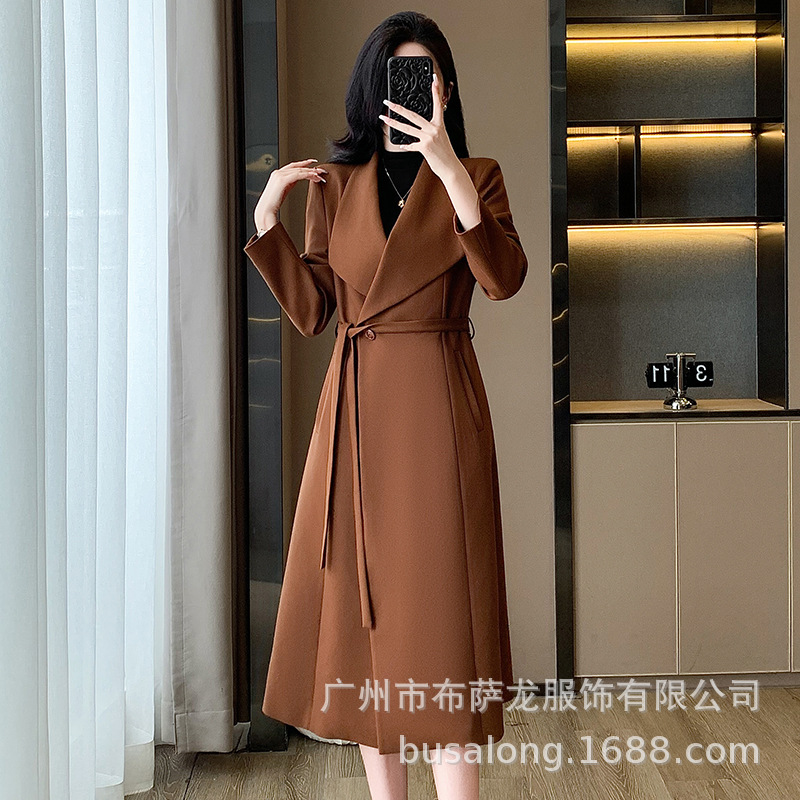 Novo Casaco Trench Feminino Ou - Women'S Formal Wear Pants Suit avaliação e preço