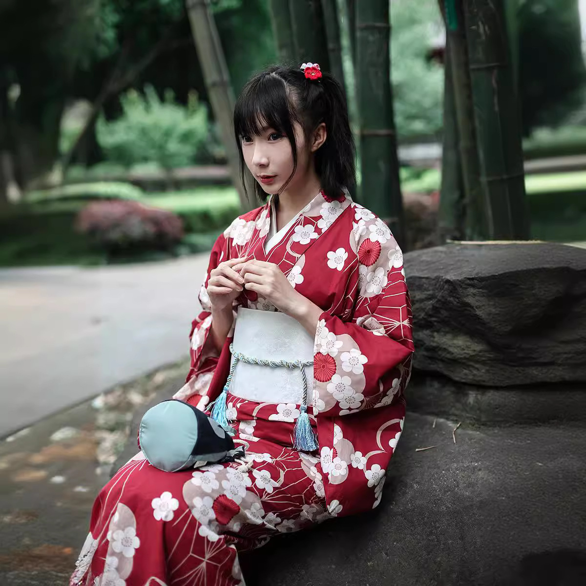 Quimono Yukata Japonês Vermelh - Japanese Women Formal Wear avaliação e preço