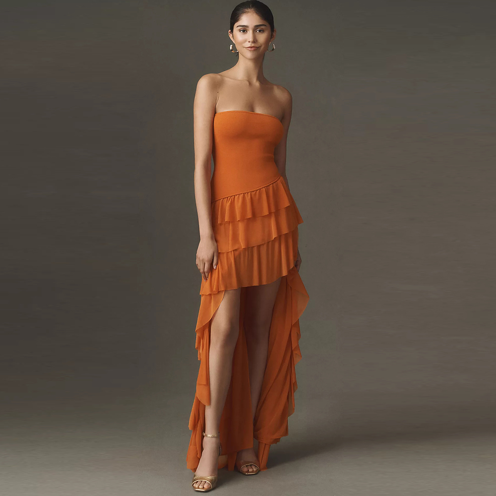 Vestidos de Noite com Camadas  - Women'S Formal Evening Wear Tops avaliação e preço