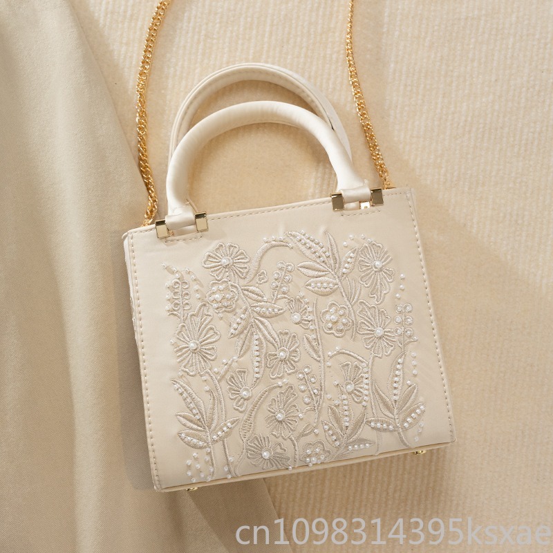 Bolsa de Mão Bordada com Pérol - Shoulder Bag Structured avaliação e preço