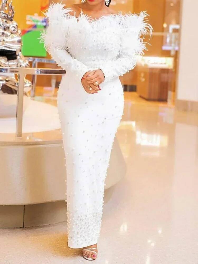 Vestido Branco de Festa para M - Formal Wear Gowns For Women avaliação e preço